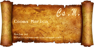 Csoma Marica névjegykártya